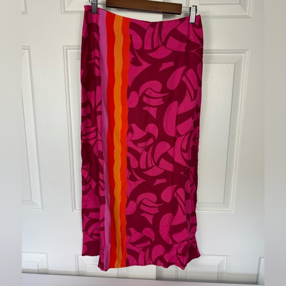 Farm Rio x Anthropologie Viscose Slip Midi Skirt Size Small NWT - Picture 1 of 10
